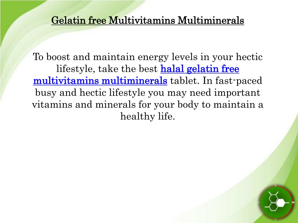 PPT Halal Gelatin Free MultiVitamins and MultiMinerals PowerPoint