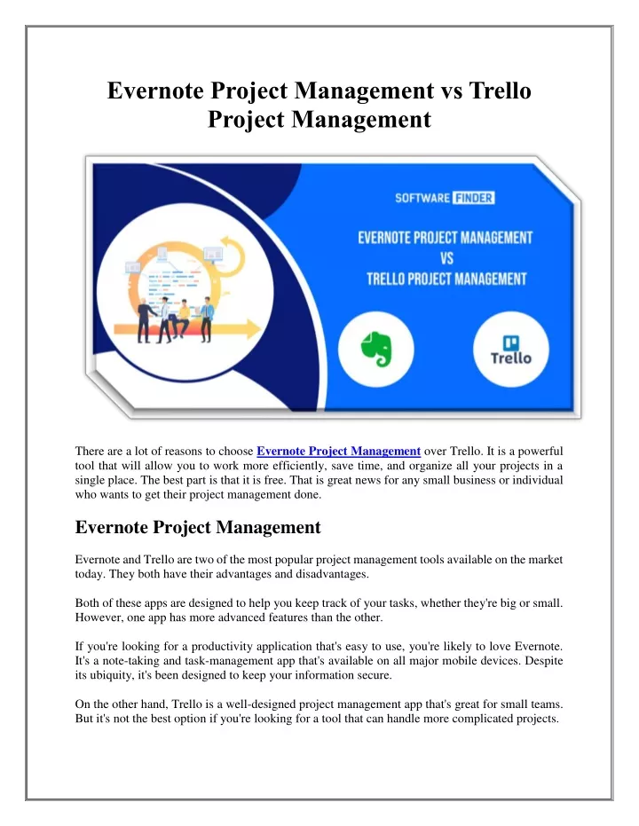 PPT - Evernote Project Management Vs Trello Project Management ...