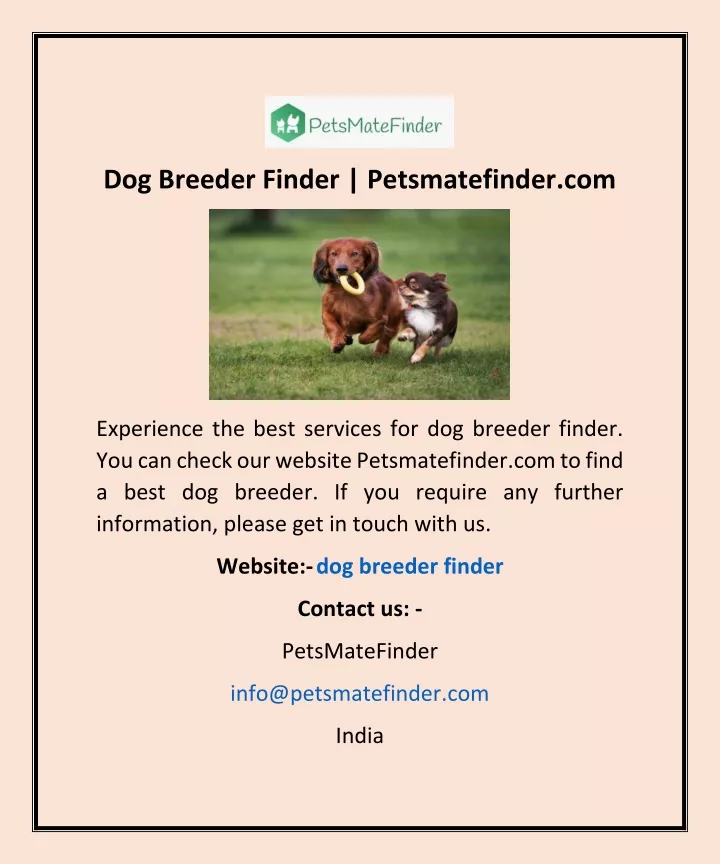 PPT - Dog Breeder Finder | Petsmatefinder.com PowerPoint Presentation ...