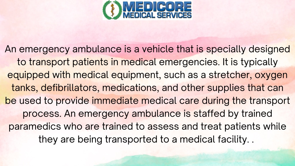 PPT - What Is An Emergency Ambulance And When Should You Call One ...