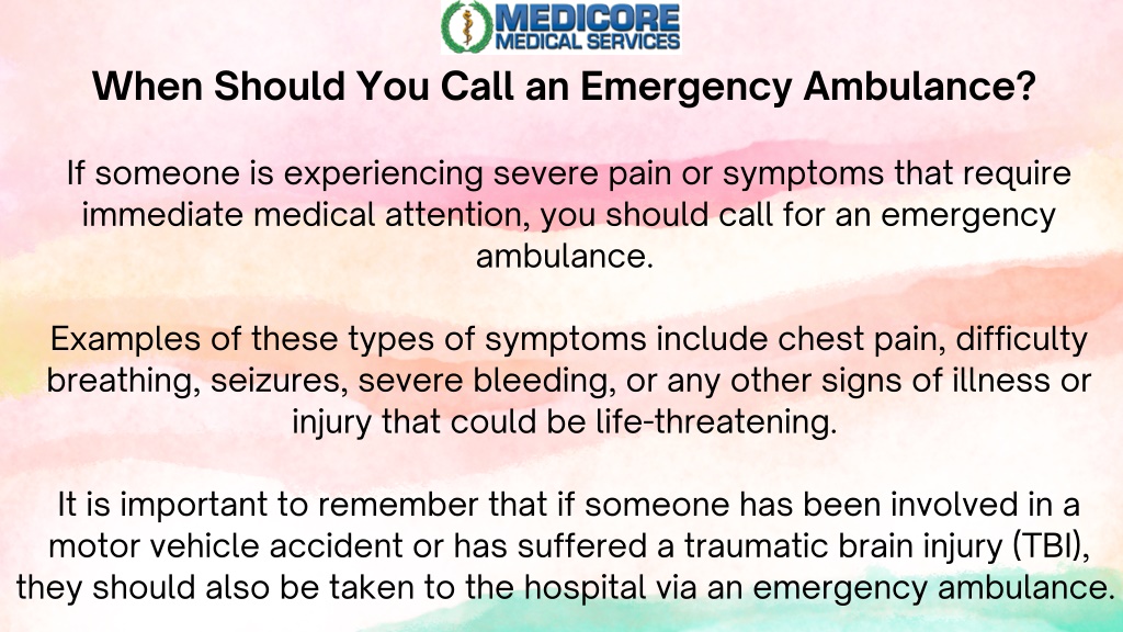 PPT - What Is An Emergency Ambulance And When Should You Call One ...