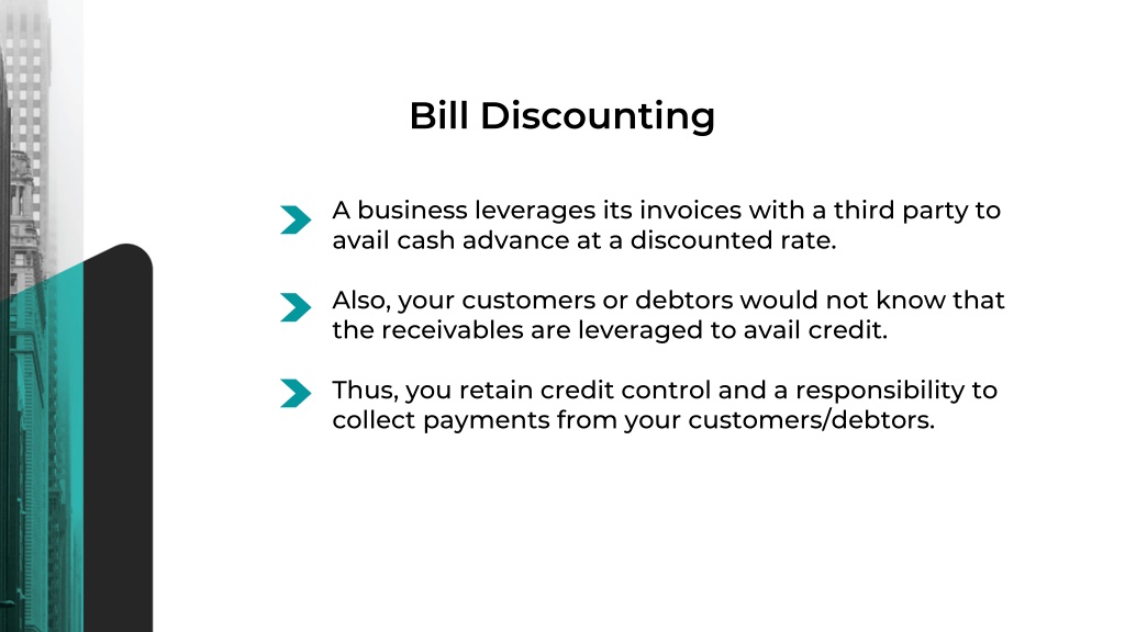 PPT - The Difference Between Bill Discounting And Bill Purchase ...