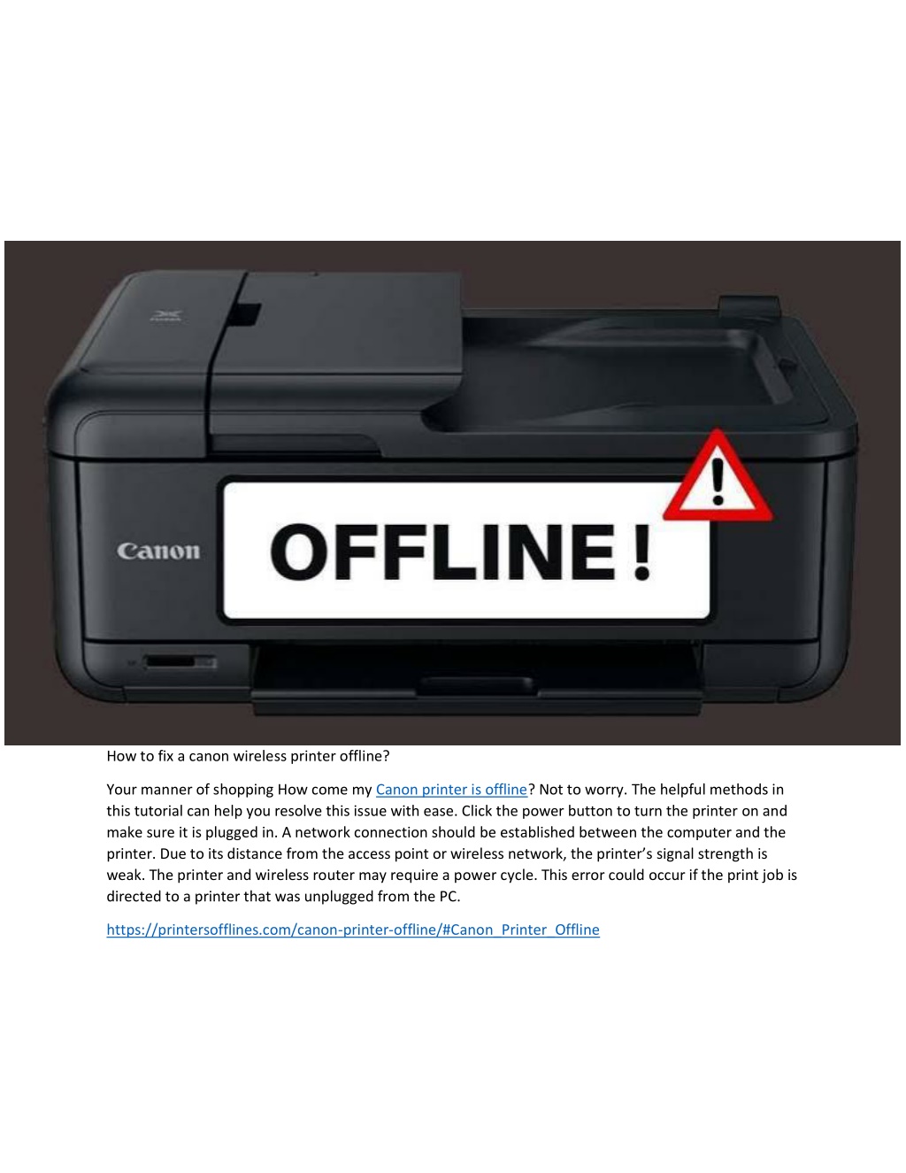 Ppt How To Fix A Canon Wireless Printer Offline Powerpoint Presentation Id11872206 3370