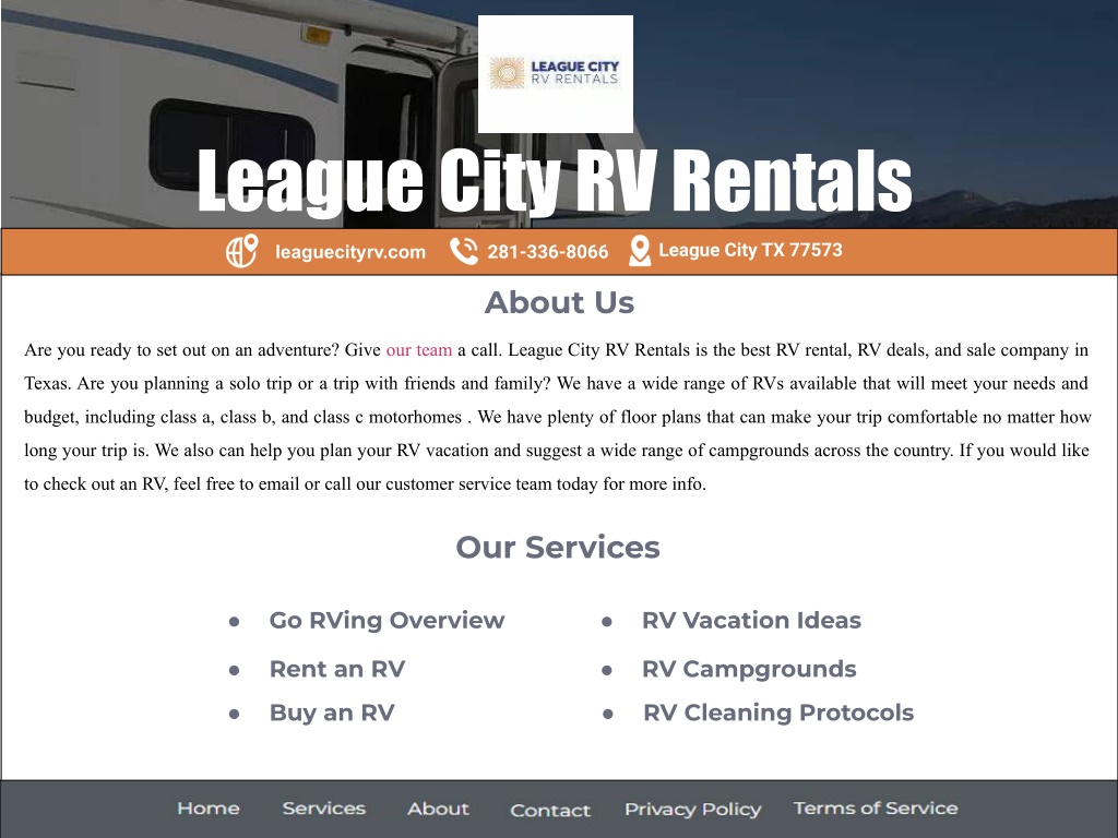 PPT League City RV Rentals RV Rentals, League City PowerPoint