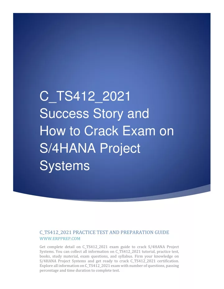 C-TS412-2021 Musterprüfungsfragen