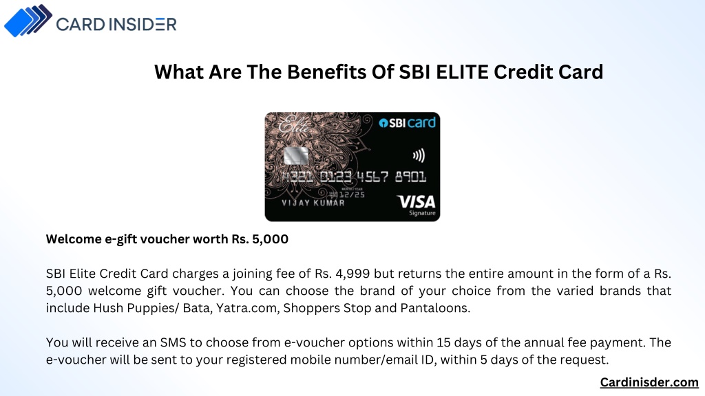 PPT - SBI ELITE Credit Card PowerPoint Presentation, free download - ID ...