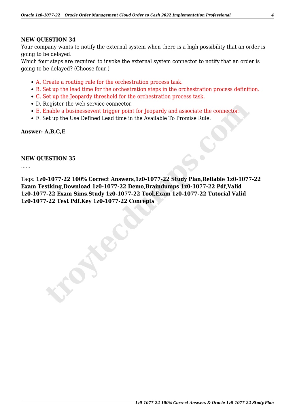 Practice 1z0-1077-22 Engine