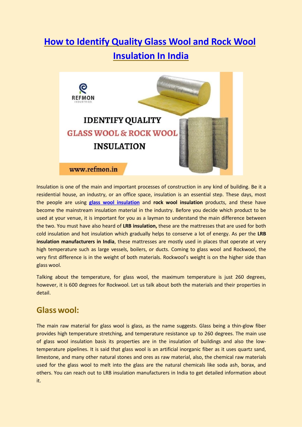 General Benefits of Rockwool Insulation In Industries by refmonin
