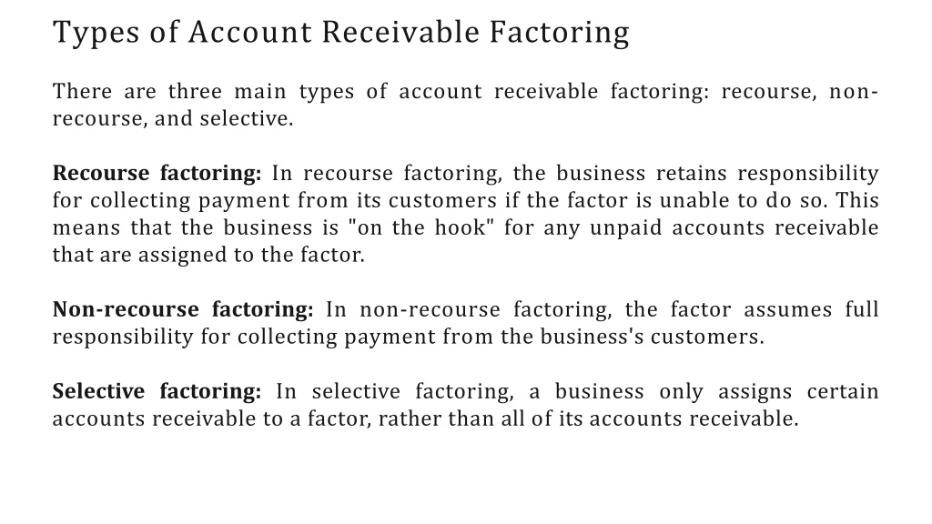 PPT - Account Receivable Factoring: Your Guide To Financing Invoices ...