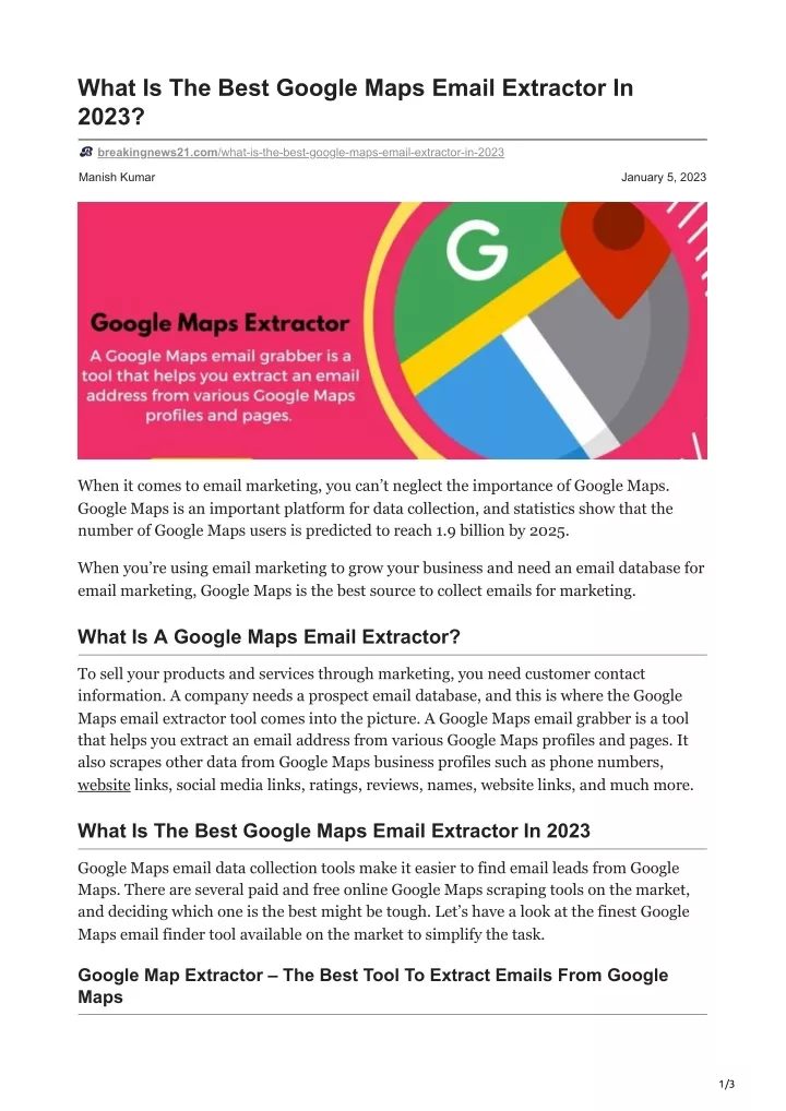 google maps email extractor 7.3