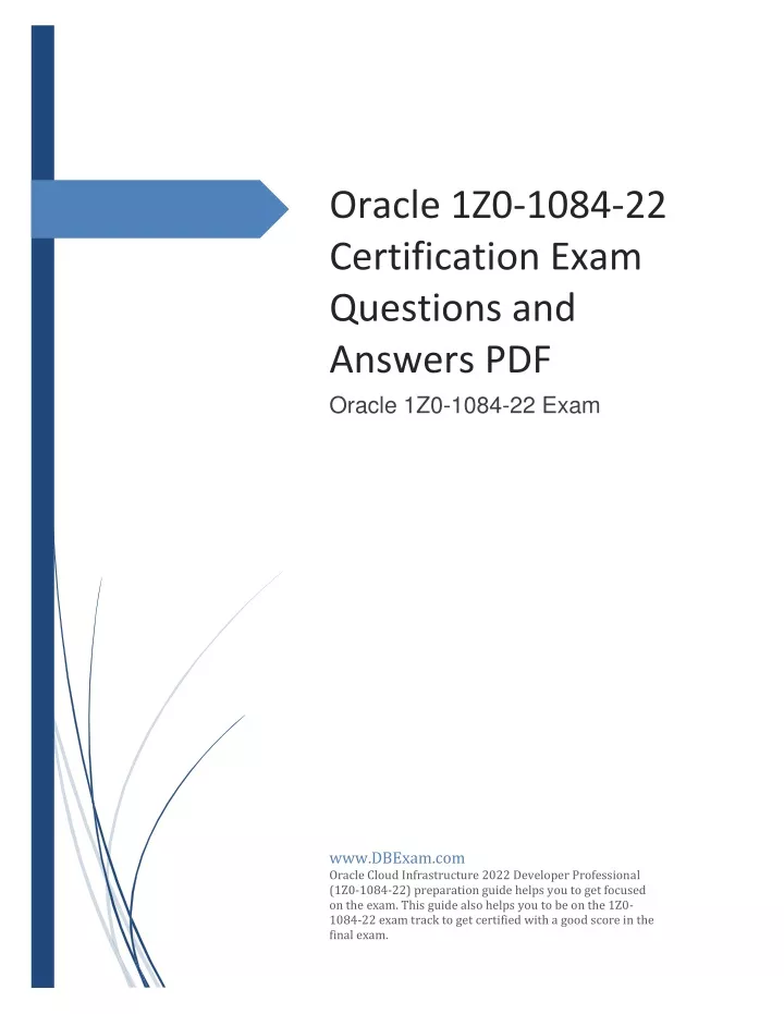 PPT - Oracle 1Z0-1084-22 Certification Exam Questions and Answers PDF Sns-Brigh10