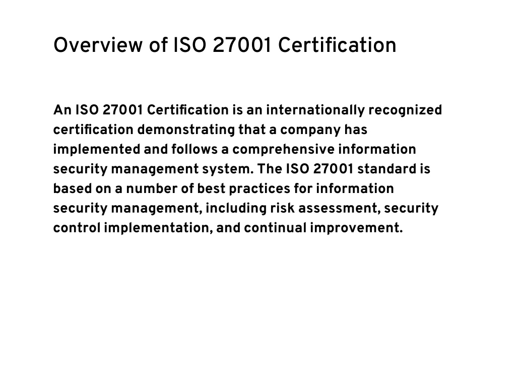 presentation on iso 27001