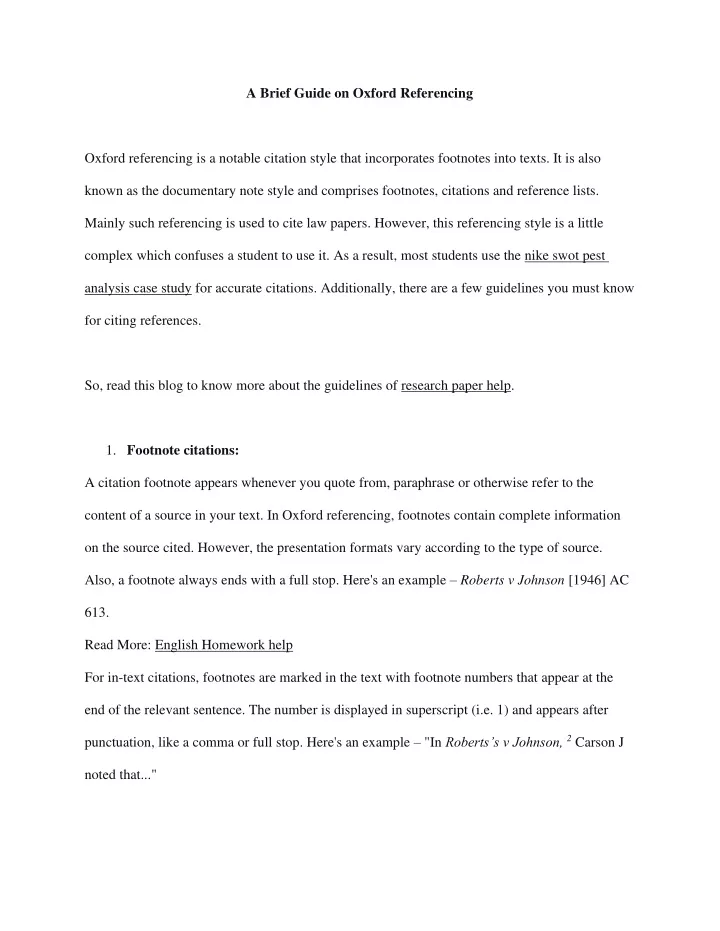 PPT A Brief Guide on Oxford Referencing PowerPoint Presentation, free