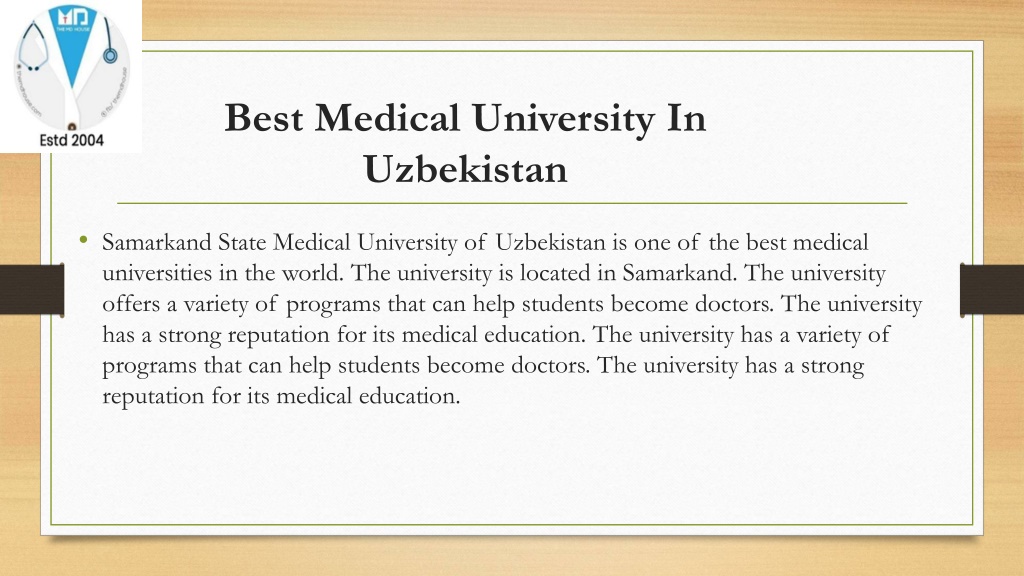 medical education in uzbekistan essay