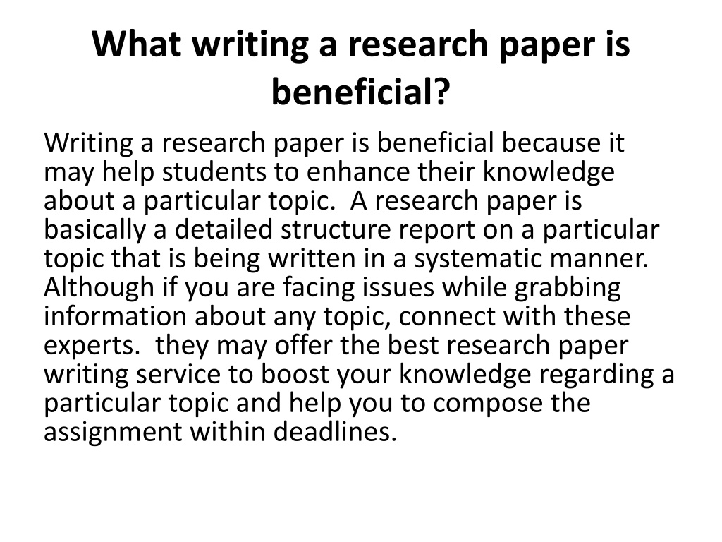 basics of research writing