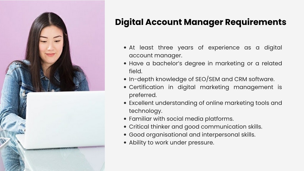 PPT Digital Account Manager Job Description Template Invedus