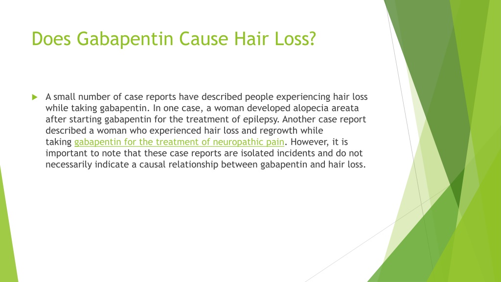 does gabapentin cause hair thinning
