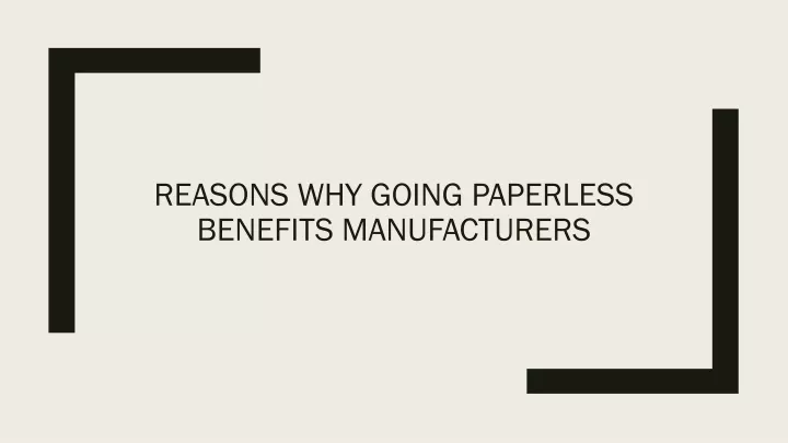 going paperless advantages