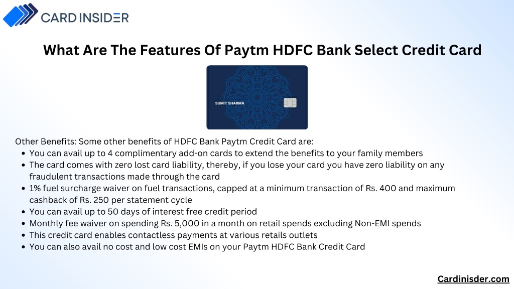Ppt Paytm Hdfc Bank Select Credit Card Powerpoint Presentation Free Download Id11882138 7747