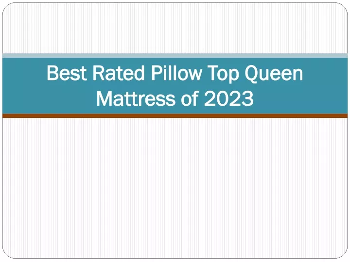 best rated pillow top queen mattress