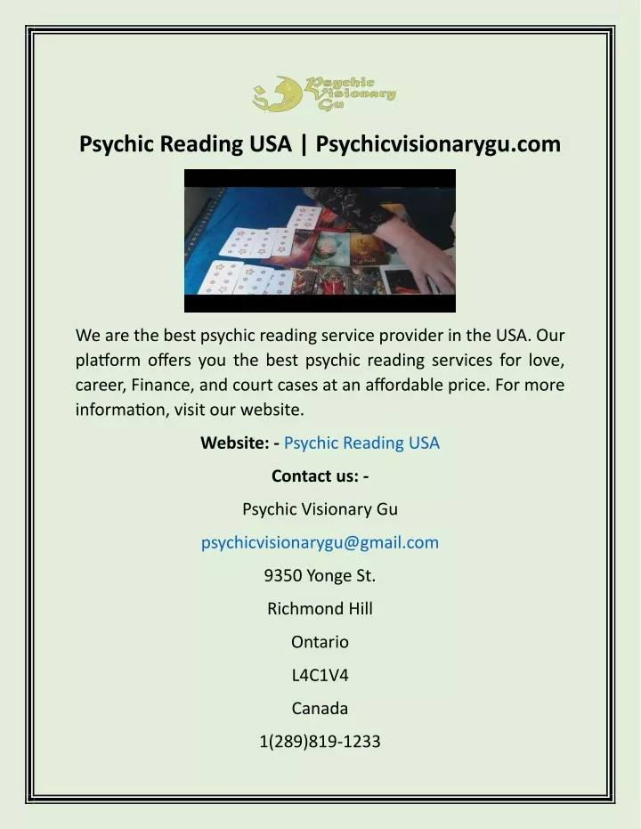 free psychic reading live