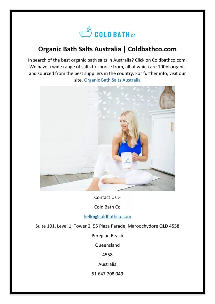 PPT Organic Bath Salts Australia PowerPoint