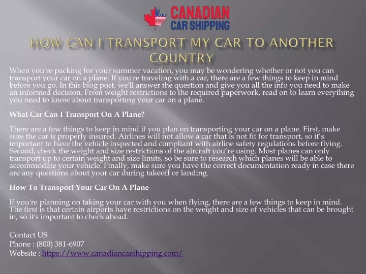 ppt-how-can-i-transport-my-car-to-another-powerpoint-presentation