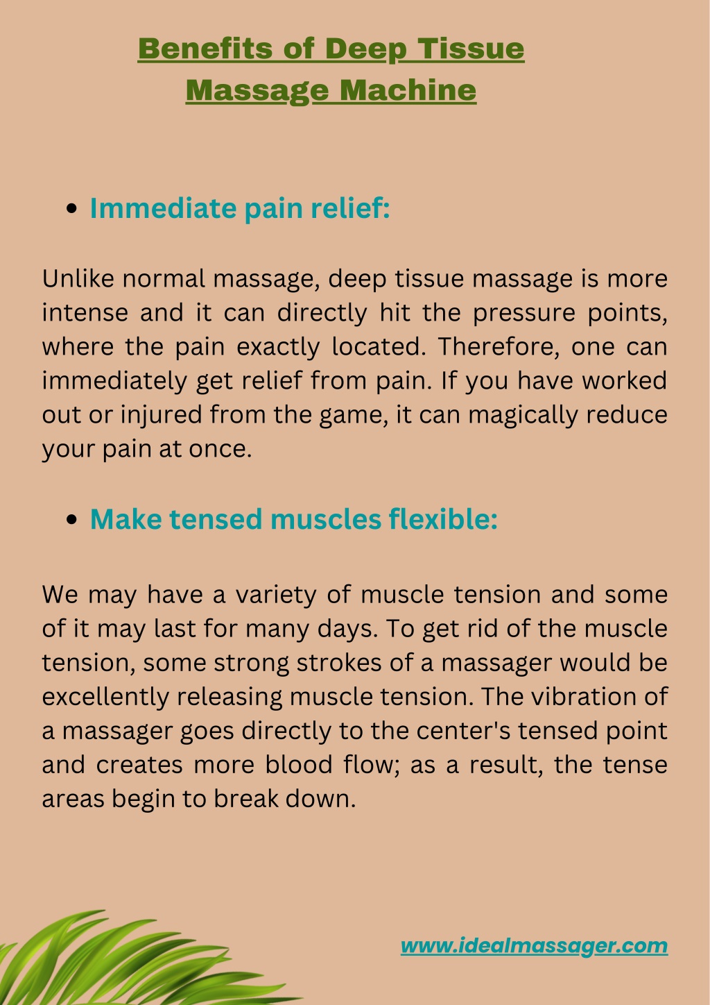 Ppt Get The Relief You Deserve With Our Deep Tissue Massage Machine Powerpoint Presentation