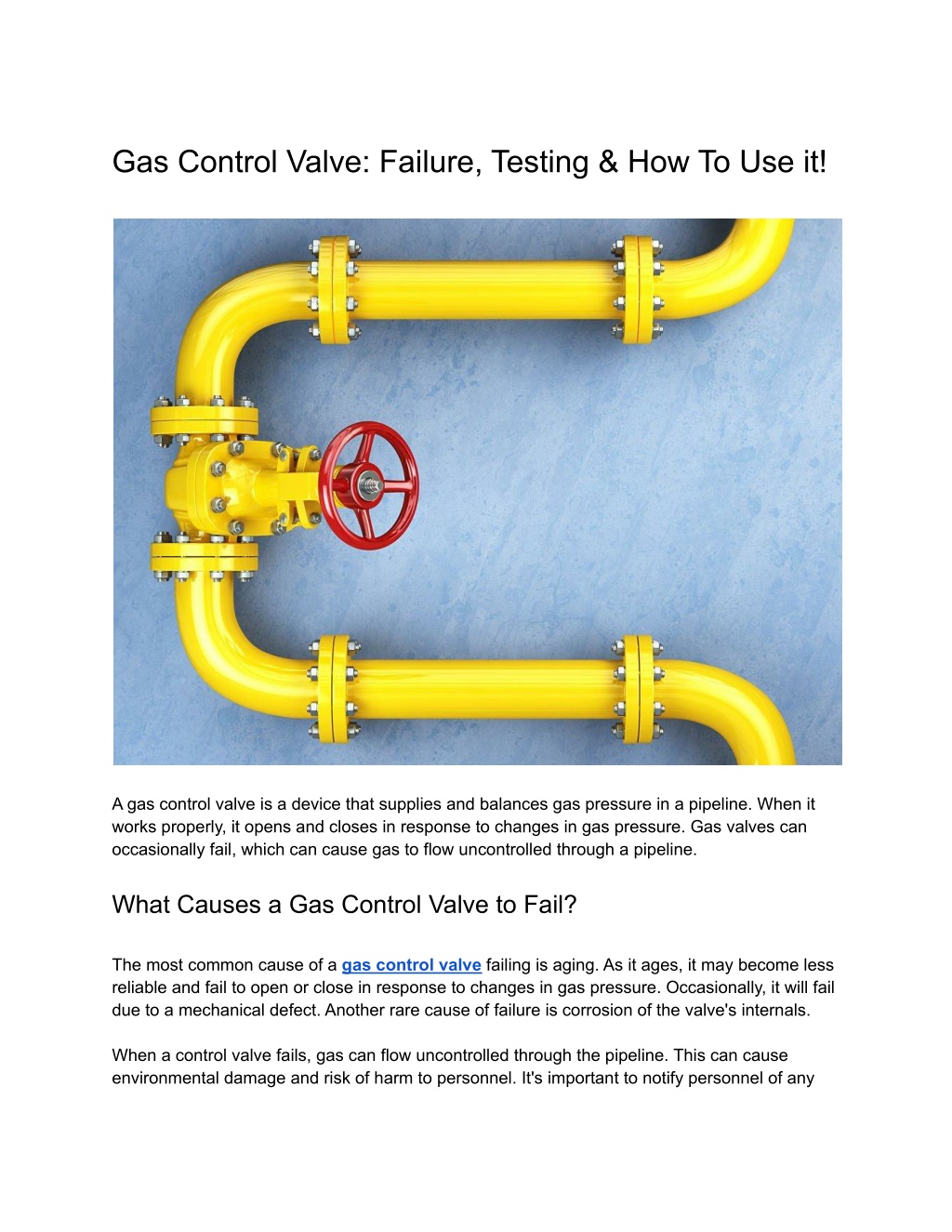 PPT Gas Control Valve_ Failure, Testing & How To Use it PowerPoint