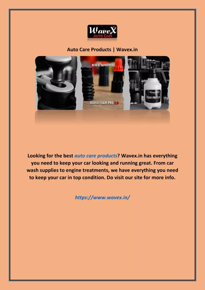 PPT Auto Care Products Wavex.in PowerPoint Presentation, free