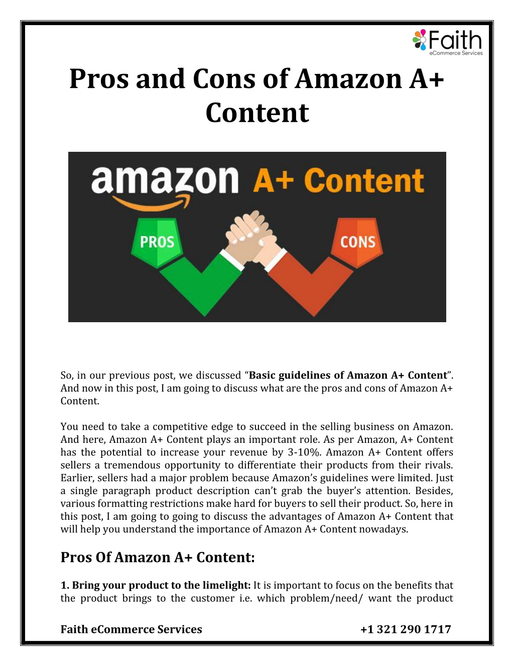 PPT - Pros and Cons of Amazon A Content PowerPoint Presentation, free ...