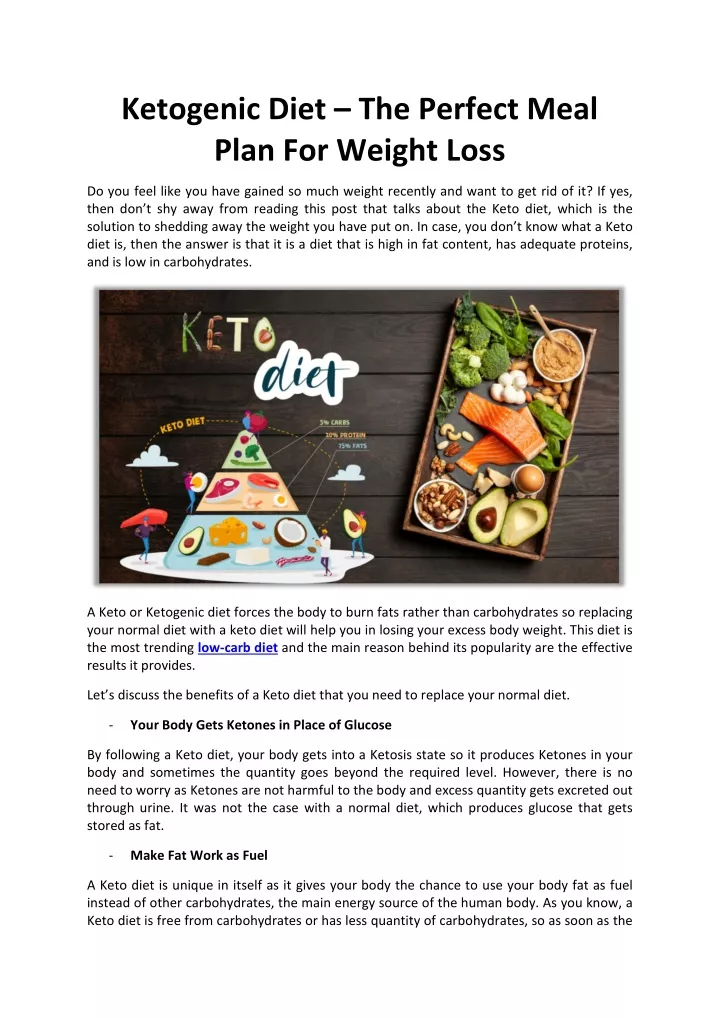 PPT - Ketogenic Diet – The Perfect Meal Plan For Weight Loss - Dofeeze