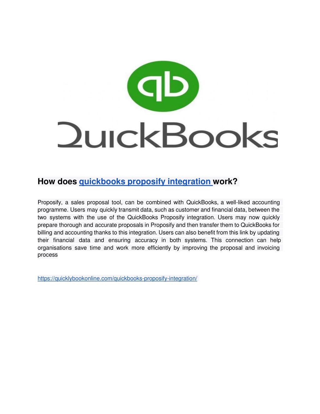PPT How does quickbooks proposify integration work? PowerPoint