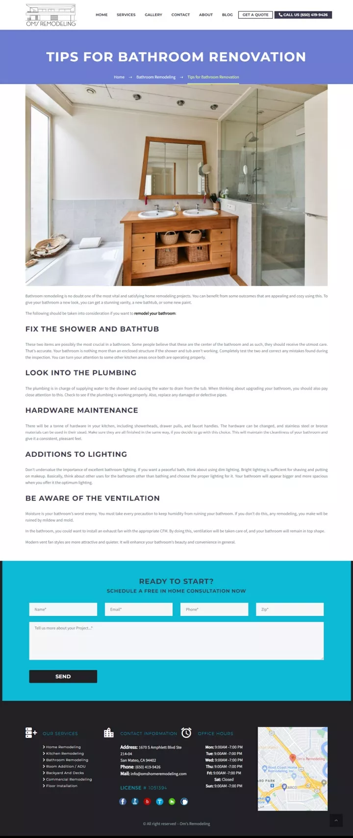 PPT - Tips for Bathroom Renovation - Om s Remodeling PowerPoint ...