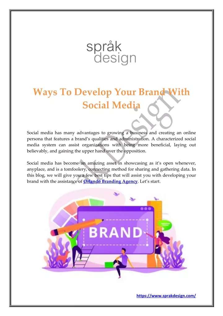 ways to develop your brand with social media n.