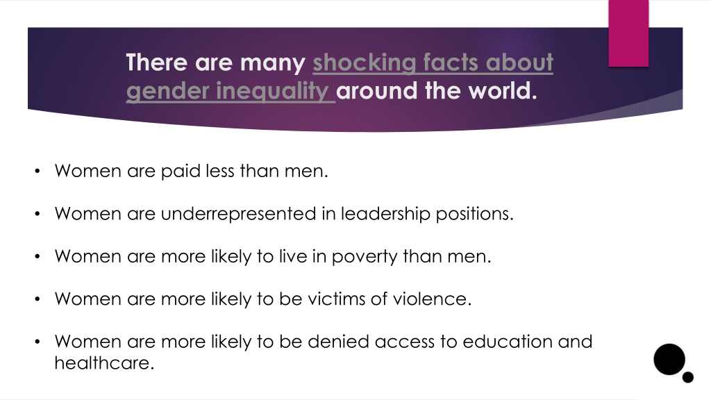 Ppt Shocking Facts About Gender Inequality Around The World Qrius