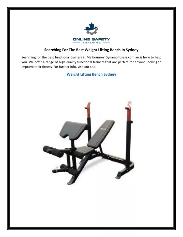 ppt-searching-for-the-best-weight-lifting-bench-in-sydney-powerpoint