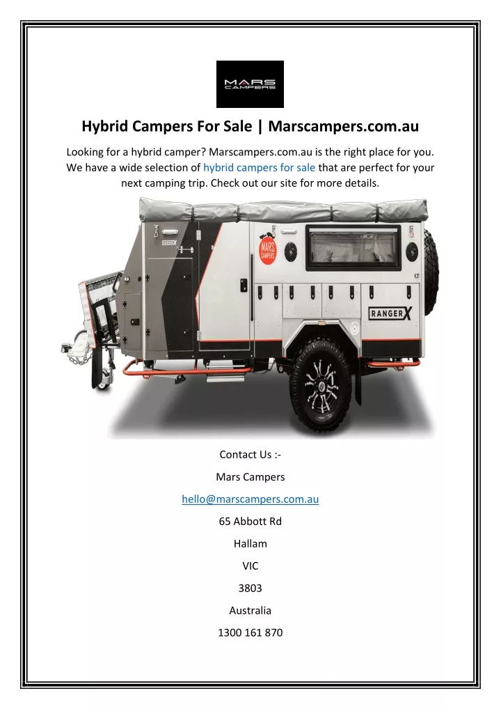 PPT Hybrid Campers For Sale PowerPoint