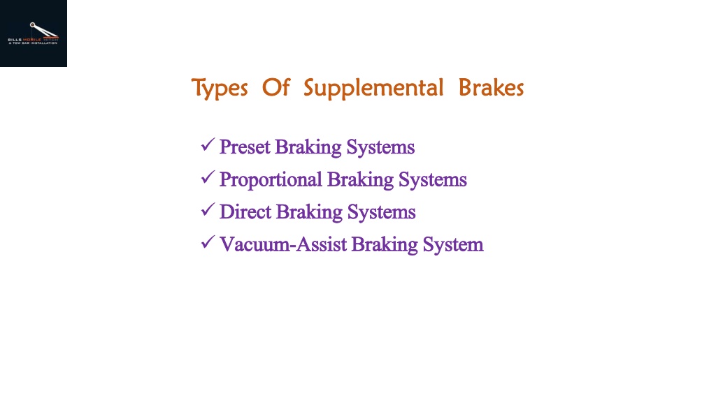 PPT Supplemental braking system and its types PowerPoint Presentation