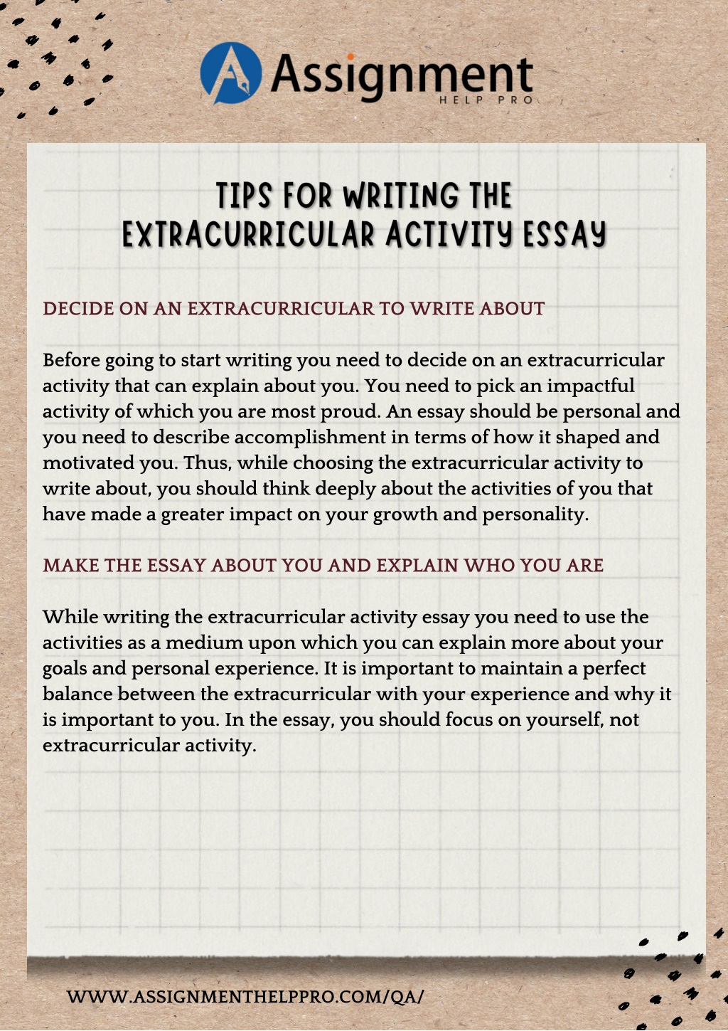 how to write an essay on extracurricular activities