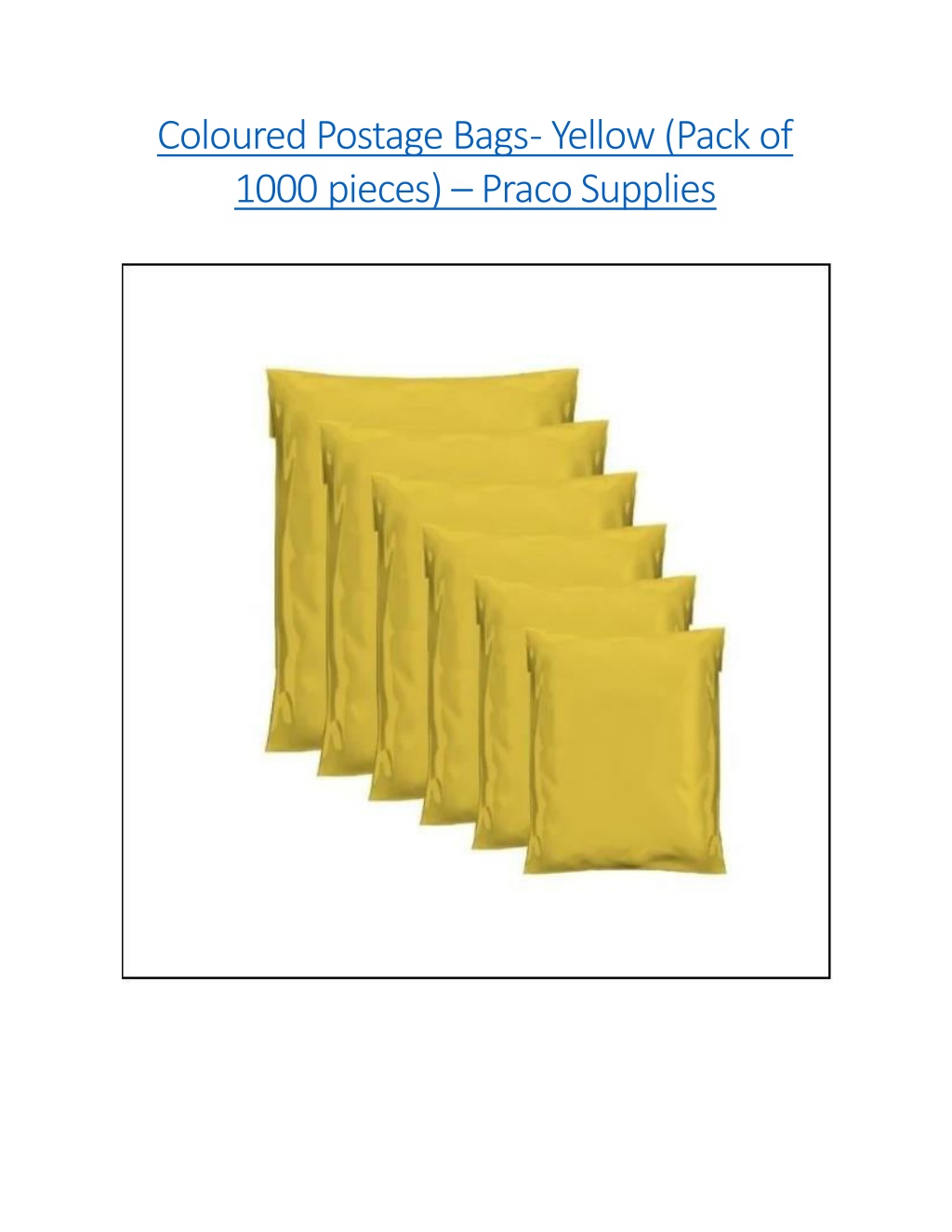PPT Yellow Coloured Postage Bags PowerPoint Presentation, free