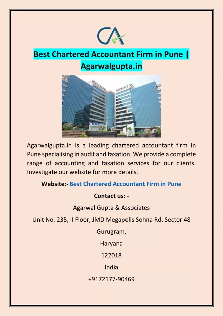 PPT Best Chartered Accountant Firm in Pune Agarwalgupta.in Chartered Accountant Pune