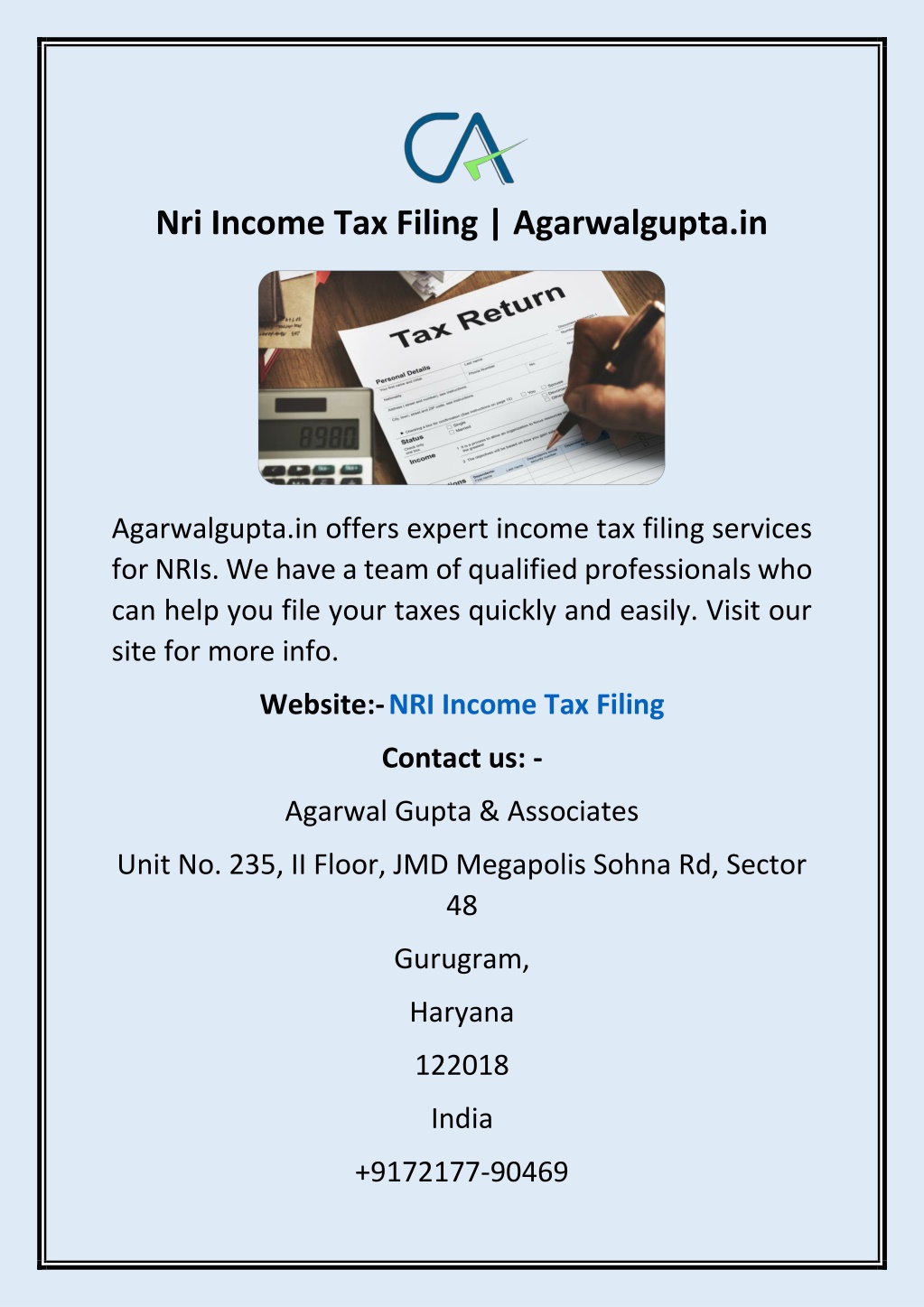 Ppt Nri Income Tax Filing Powerpoint Presentation Free Download Id11893899 