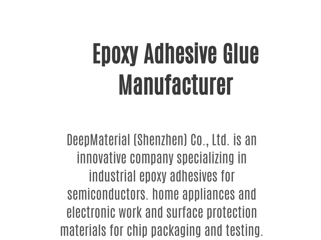PPT - Epoxy Adhesive Glue Manufacturer PowerPoint Presentation, free ...