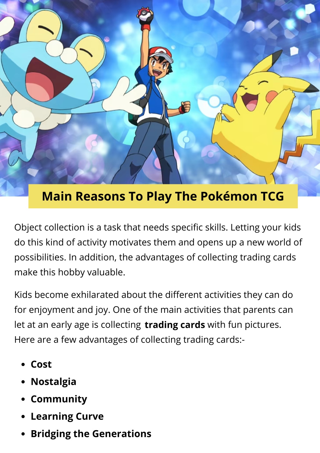 PPT - Main Reasons To Play The Pokémon TCG PowerPoint Presentation ...