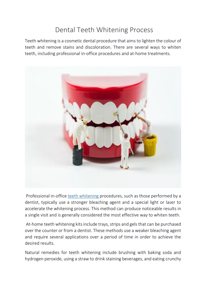 PPT Dental Teeth Whitening Process PowerPoint Presentation, free