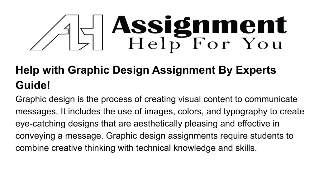 graphic design assignment help