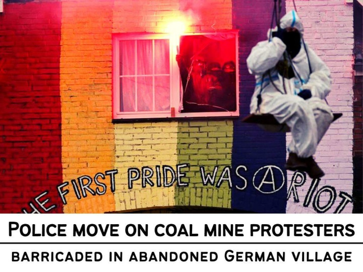 police move on coal mine protesters barricaded in abandoned german village n.