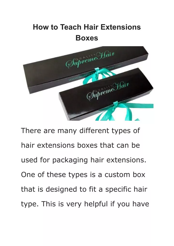 PPT How to Teach Hair Extensions Boxes PowerPoint Presentation, free
