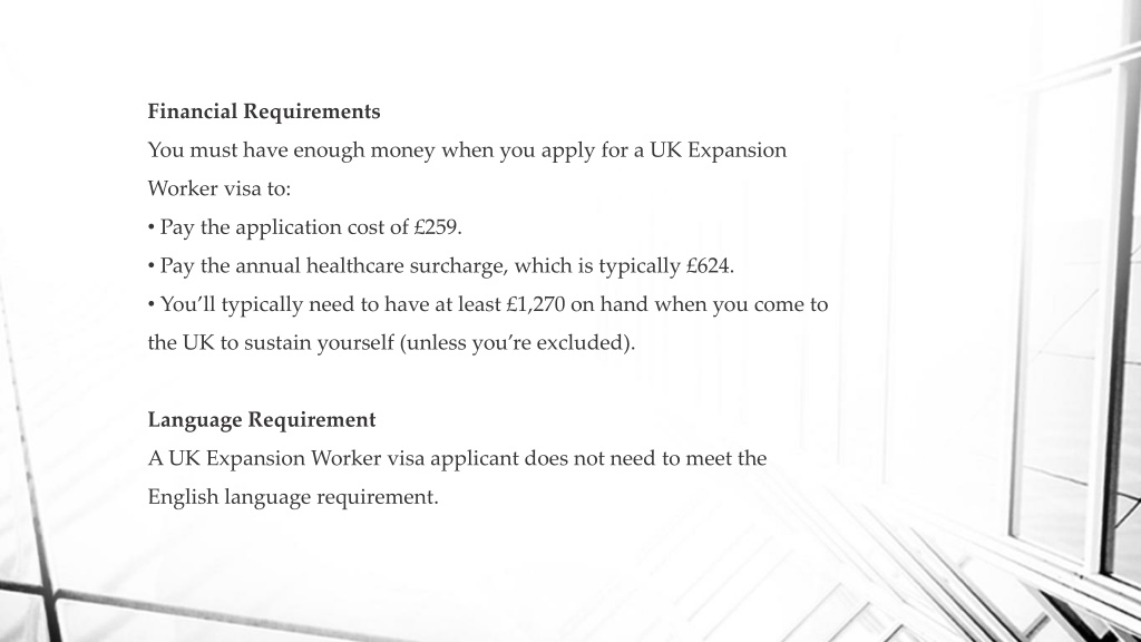 PPT - Requirements For A UK Expansion Worker Visa PowerPoint ...